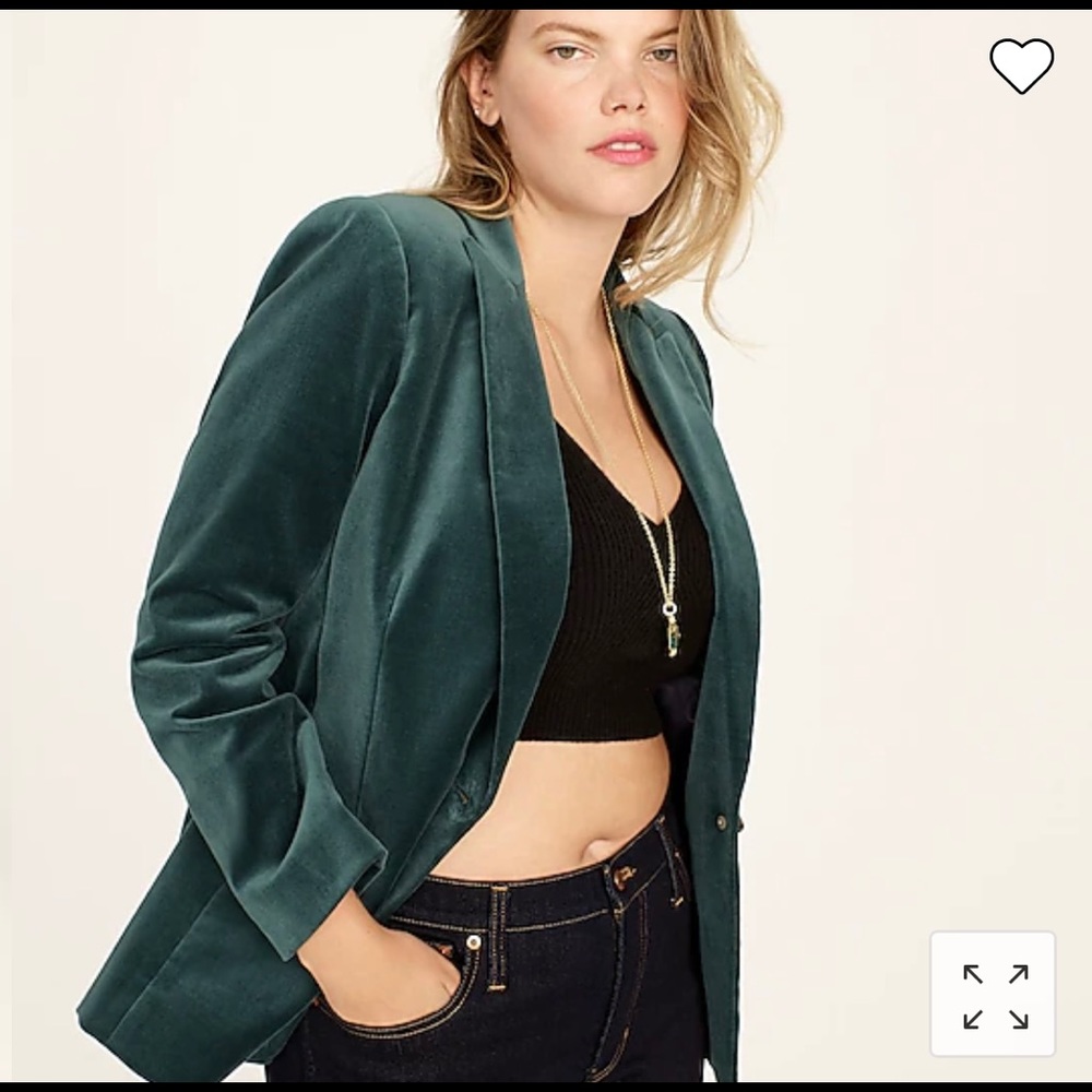 J.Crew Willa Blazer in Stretch Velvet, size 2 - Picture 4 of 5
